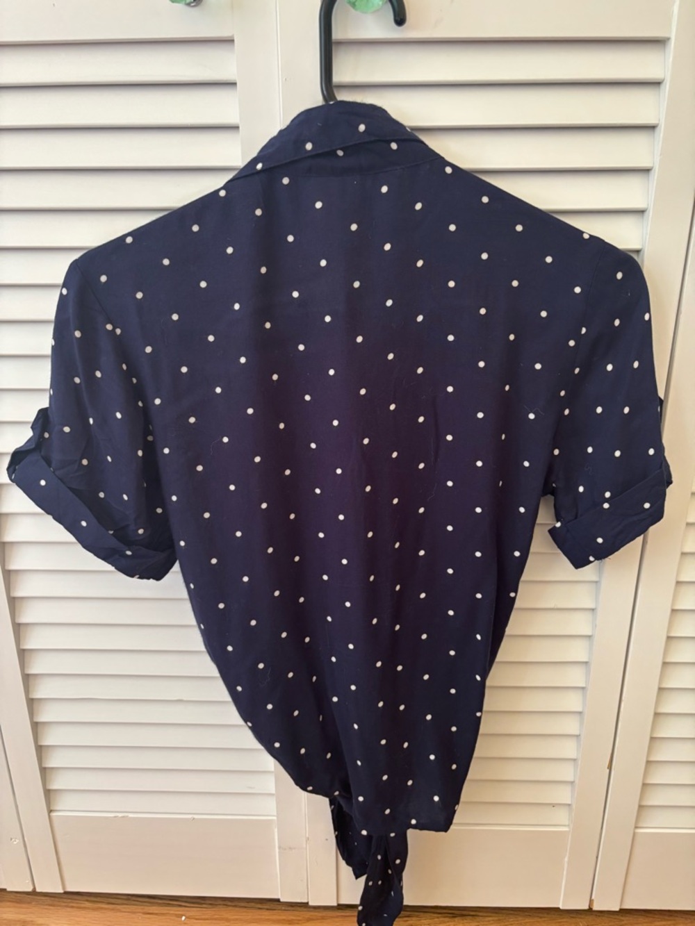 Japna Navy and White Polka Dot Blouse. NWT - Picture 2 of 3